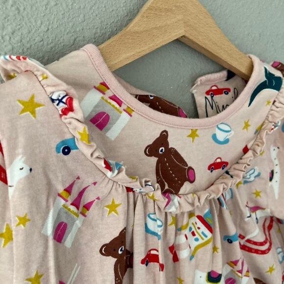 Mini Boden Ruffled Christmas Toy Cotton Knit Top - Pink - 6-7 - Picture 3 of 7